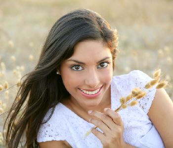 woman smiling with beautiful teeth