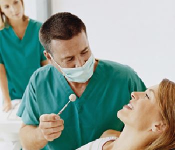 woman at the dentist's